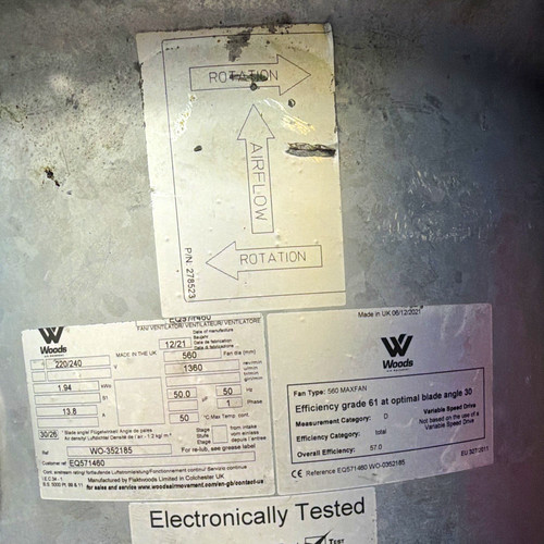 Woods 560 maxfan centrifugal - 560,